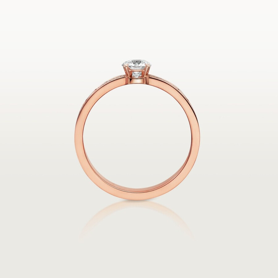 love solitaire brilliant-cut diamond paved