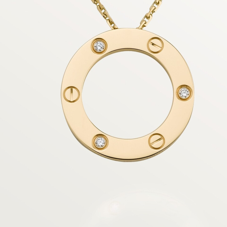 love pendant 3 diamonds