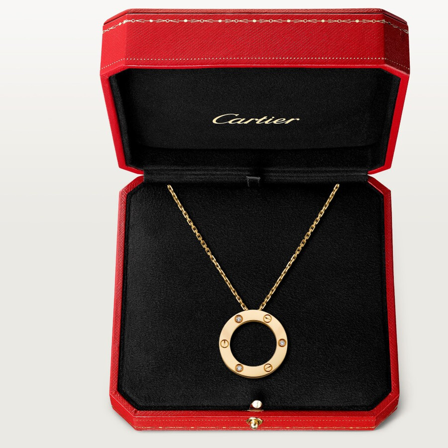 love pendant 3 diamonds
