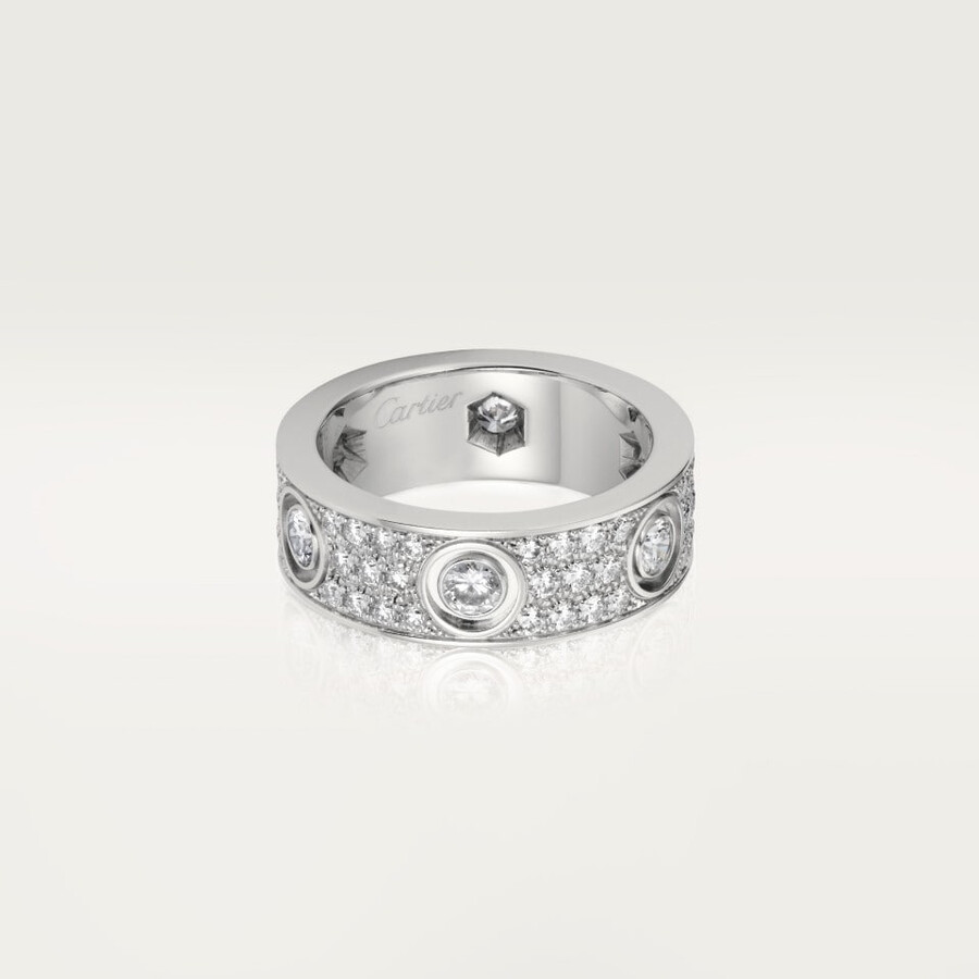 love ring classic model paved 6 diamonds