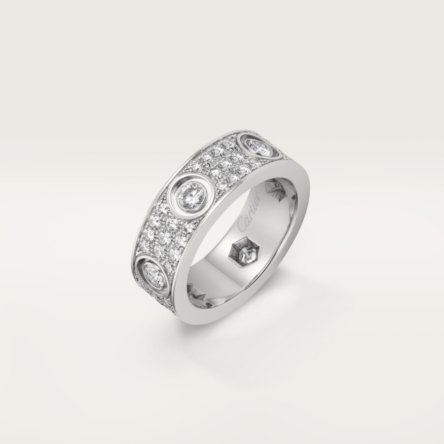 love ring classic model paved 6 diamonds