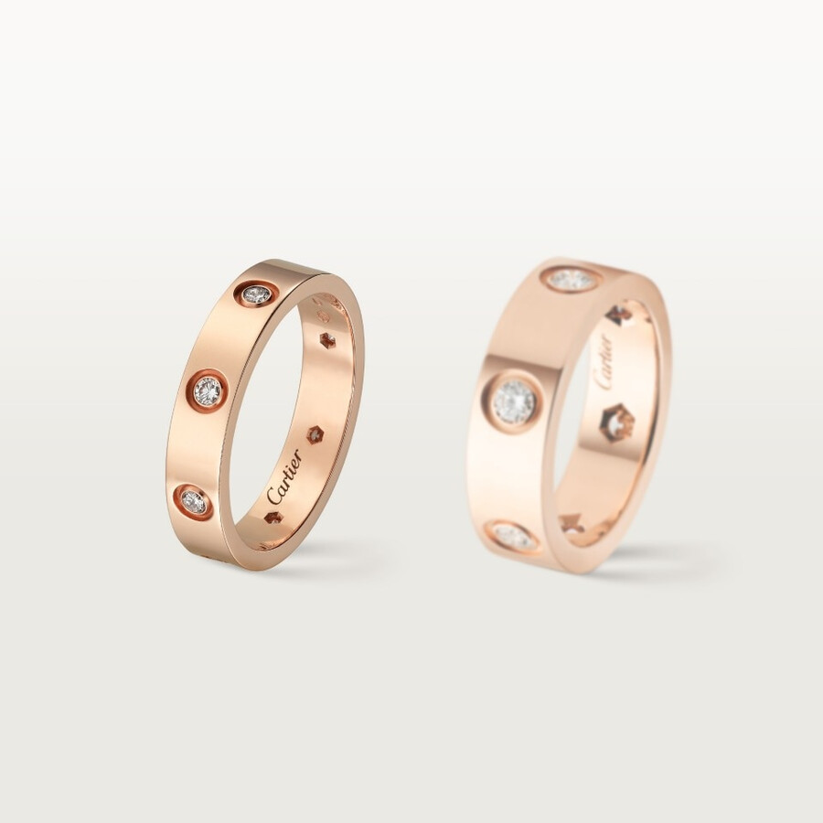 love ring small model 8 diamonds