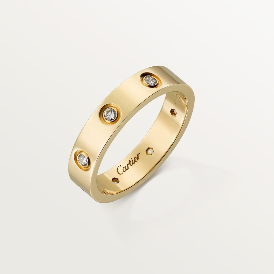 love ring small model 8 diamonds