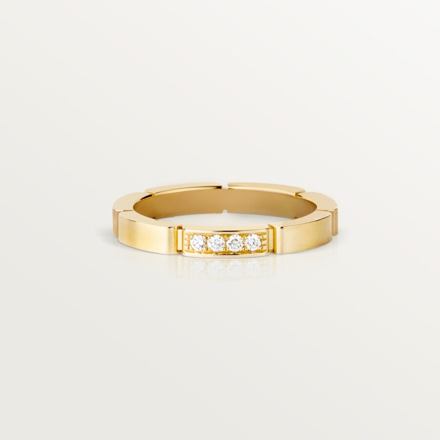 maillon panthère wedding ring 4 diamonds