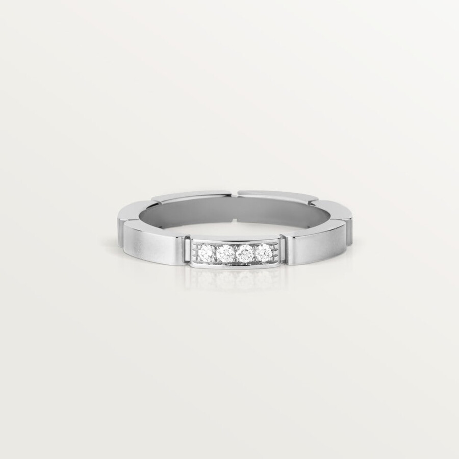 maillon panthère wedding ring 4 diamonds