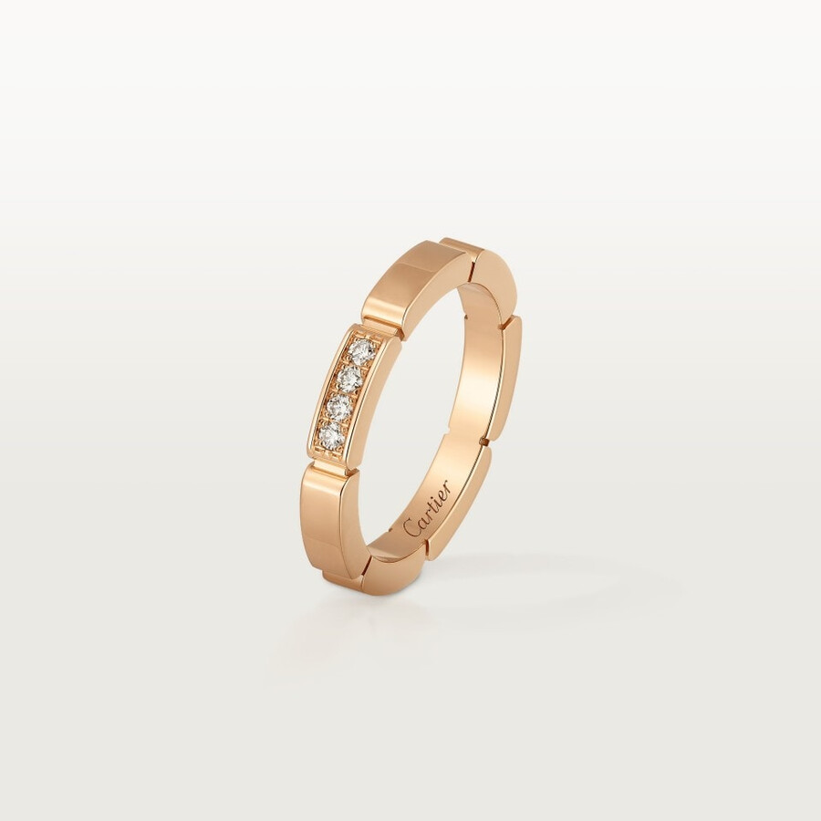 maillon panthère wedding ring 4 diamonds