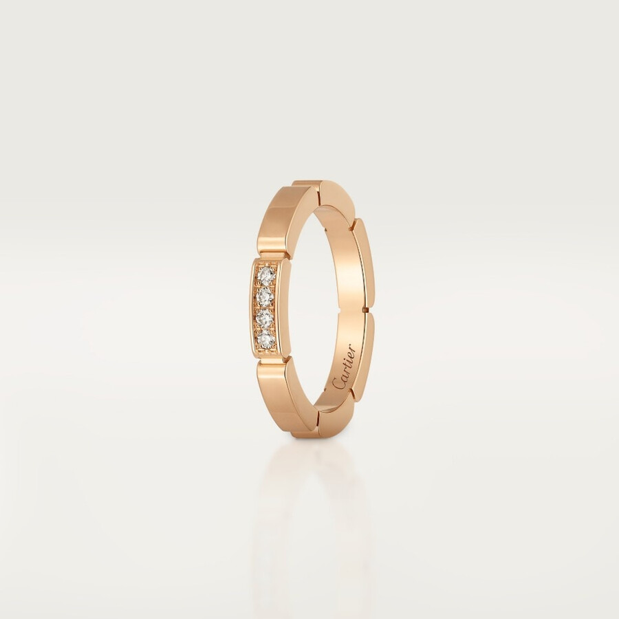 maillon panthère wedding ring 4 diamonds