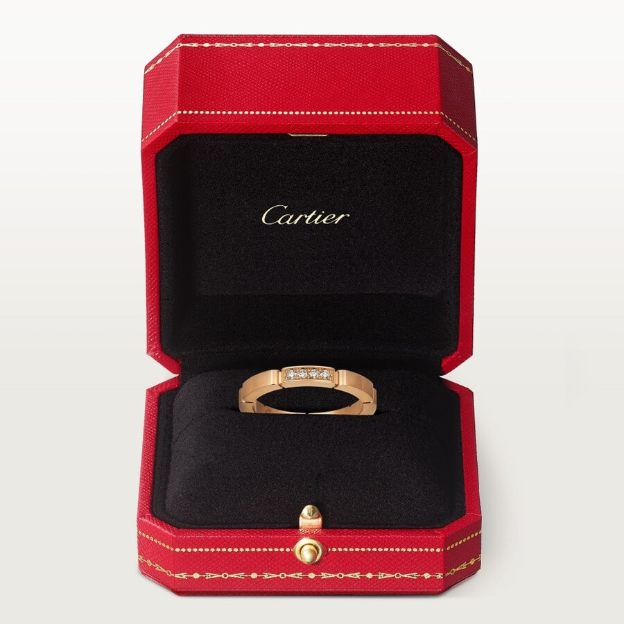 maillon panthère wedding ring 4 diamonds