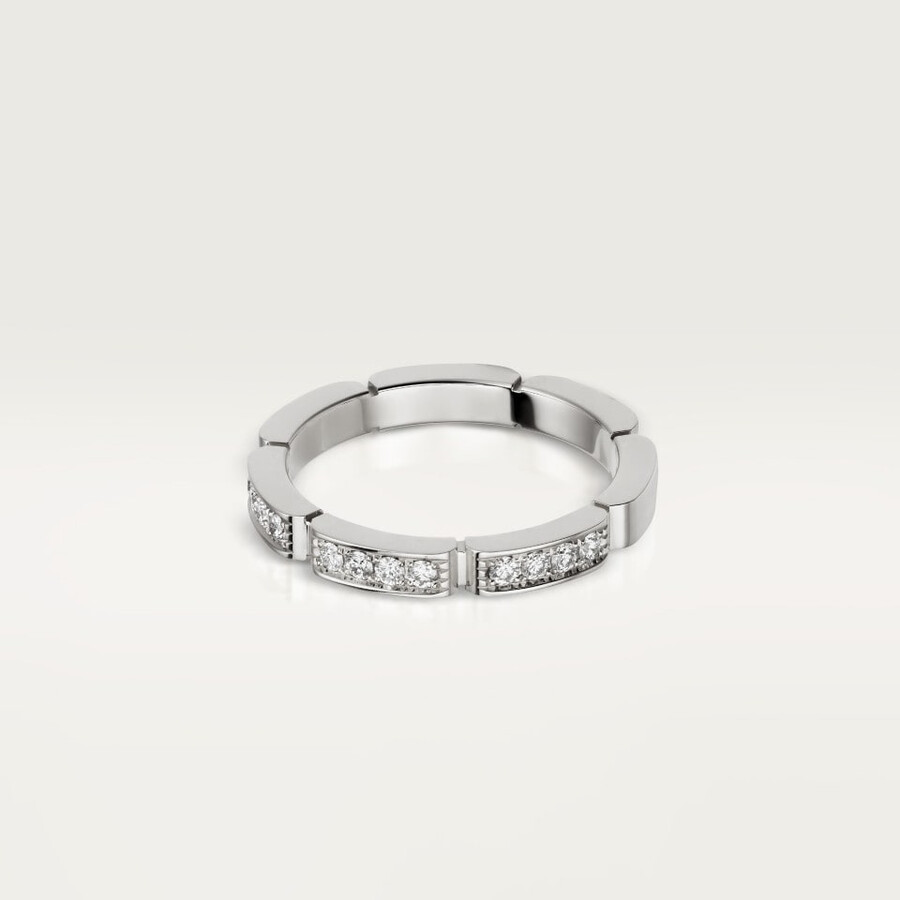 maillon panthère wedding band half-paved