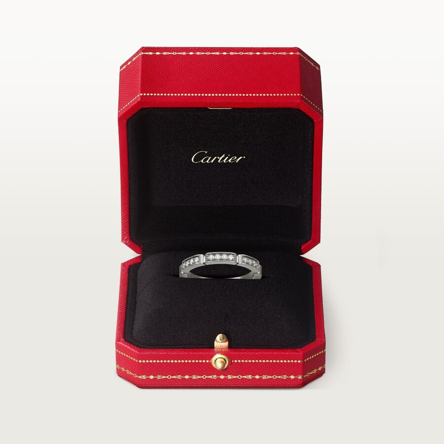maillon panthère wedding band half-paved