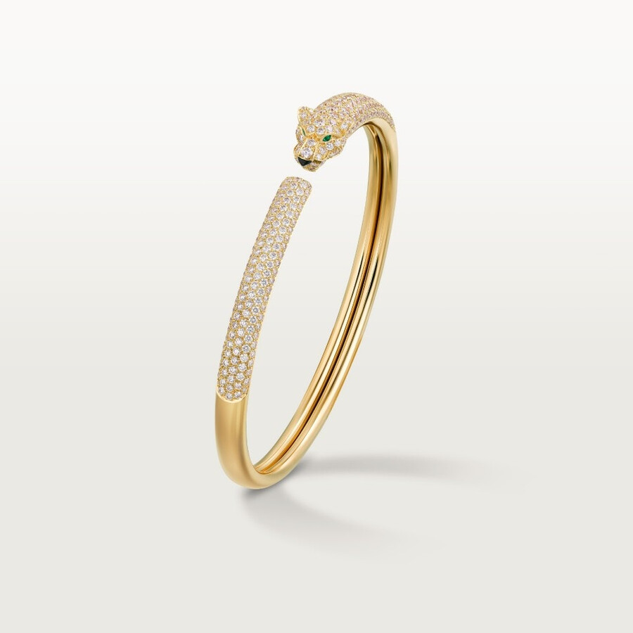 panthère de cartier bracelet small model half-paved
