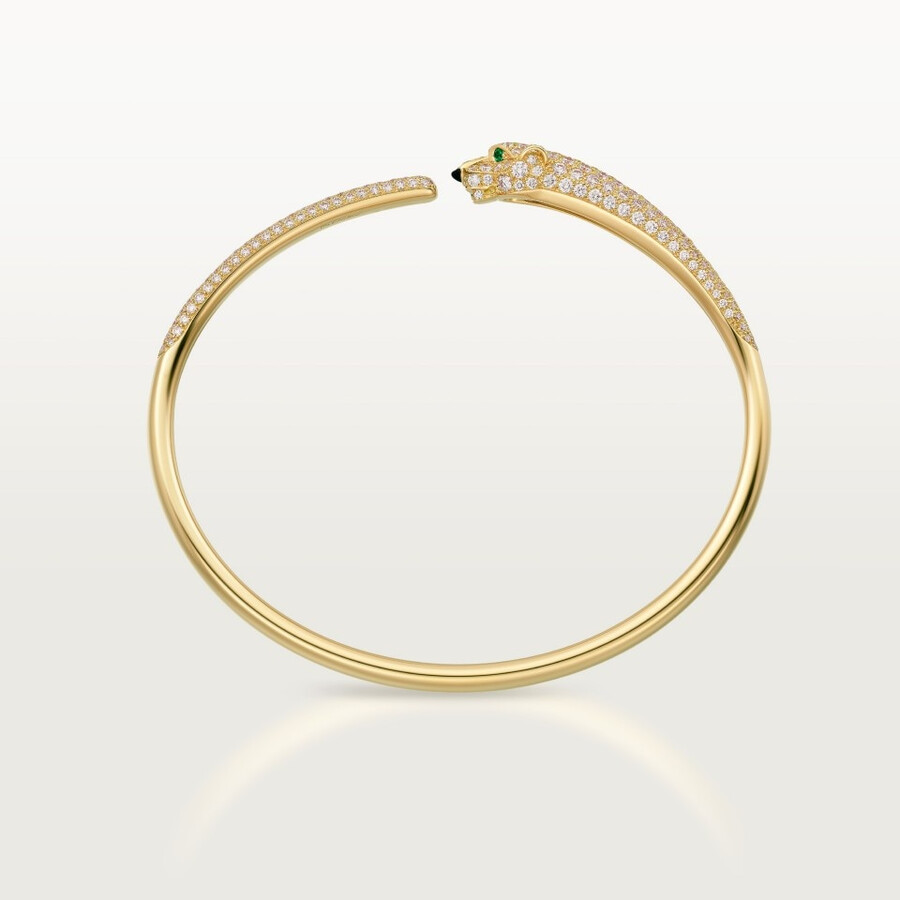 panthère de cartier bracelet small model half-paved