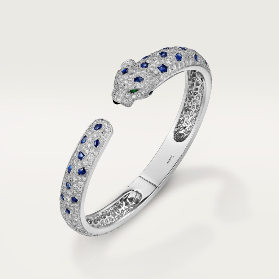 panthère de cartier bracelet medium model paved