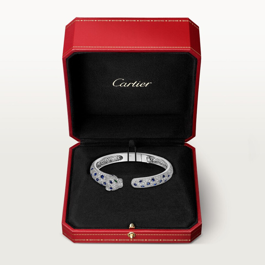 panthère de cartier bracelet medium model paved