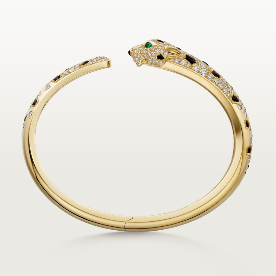 panthère de cartier bracelet medium model half-paved