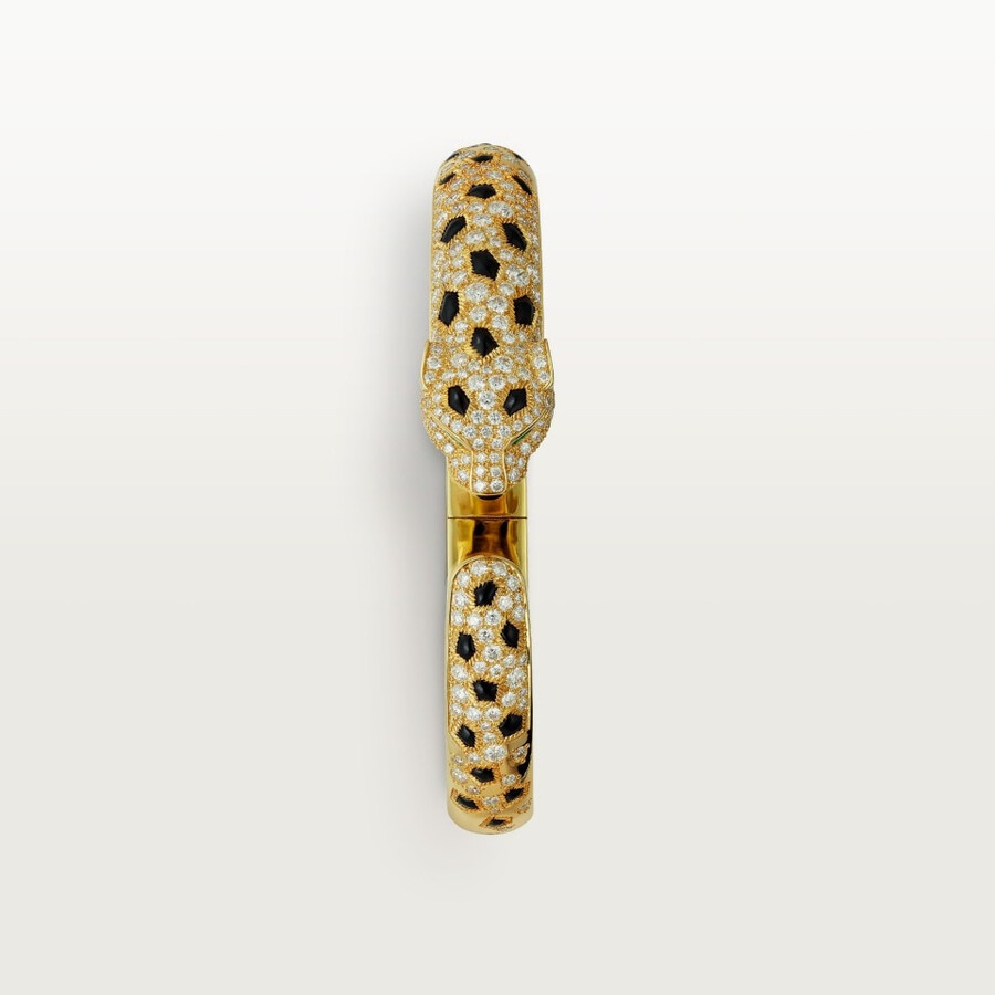 panthère de cartier bracelet medium model half-paved