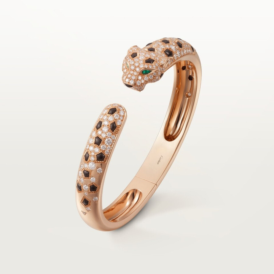 panthère de cartier bracelet medium model half-paved