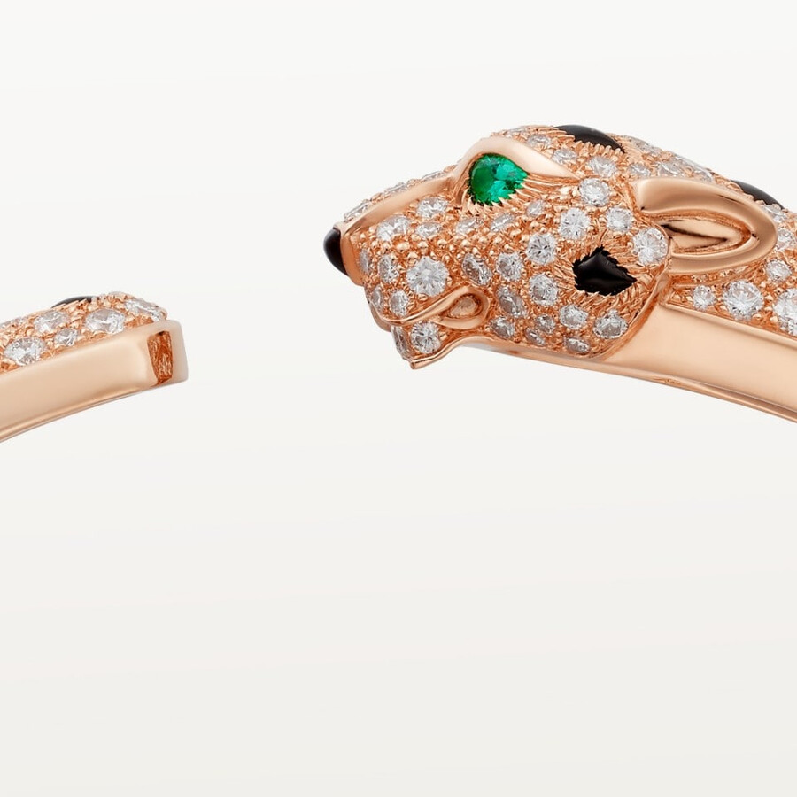 panthère de cartier bracelet medium model half-paved