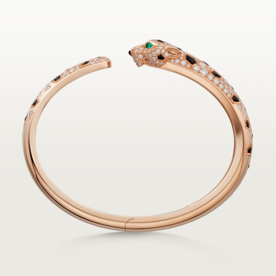 panthère de cartier bracelet medium model half-paved