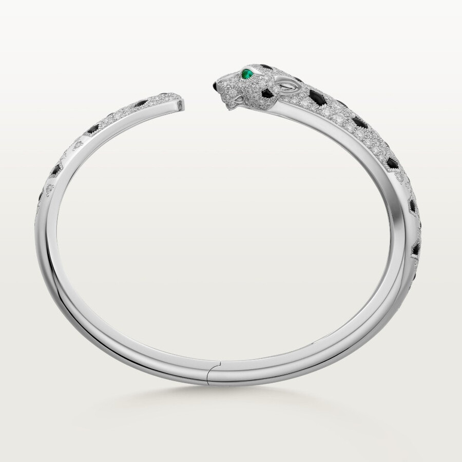 panthère de cartier bracelet medium model half-paved
