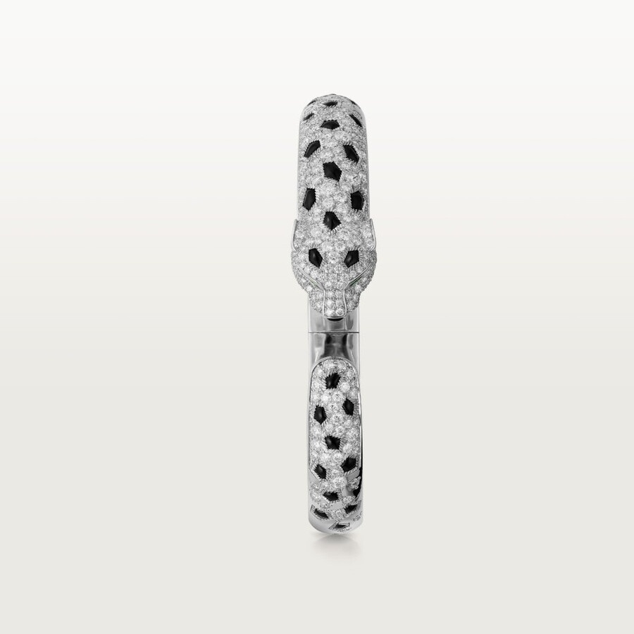 panthère de cartier bracelet medium model half-paved