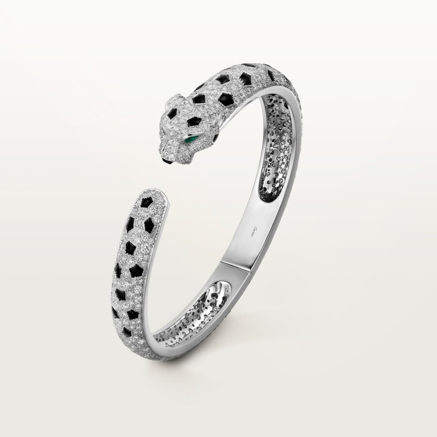 panthère de cartier bracelet medium model paved
