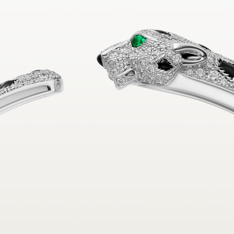 panthère de cartier bracelet medium model paved
