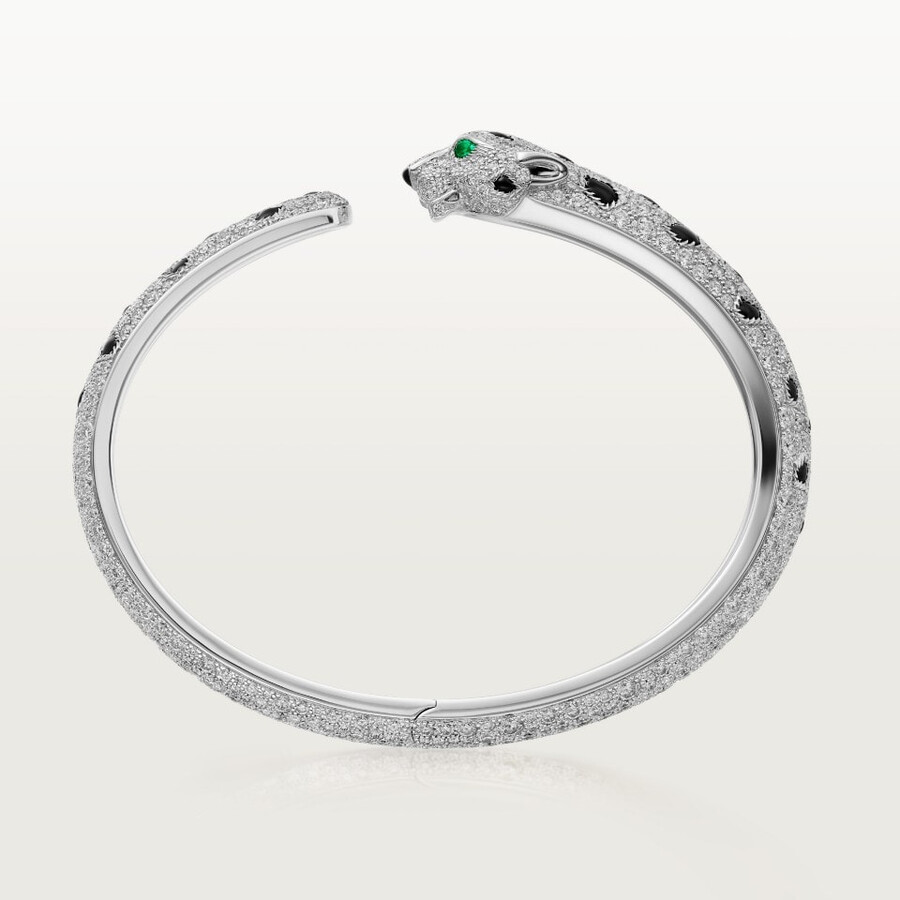 panthère de cartier bracelet medium model paved