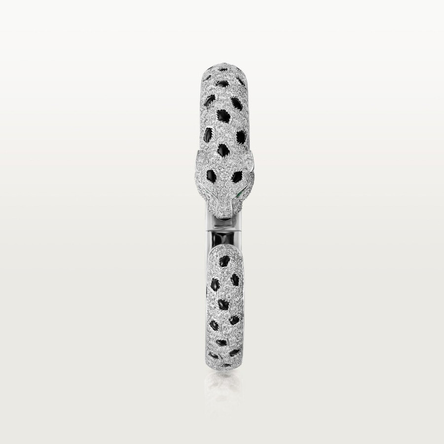 panthère de cartier bracelet medium model paved
