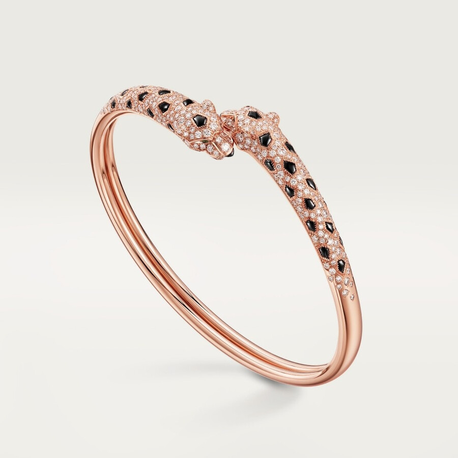 panthère de cartier bracelet small model half-paved