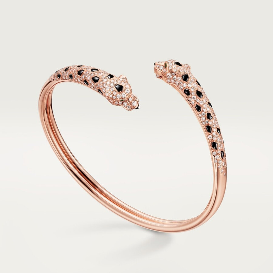 panthère de cartier bracelet small model half-paved