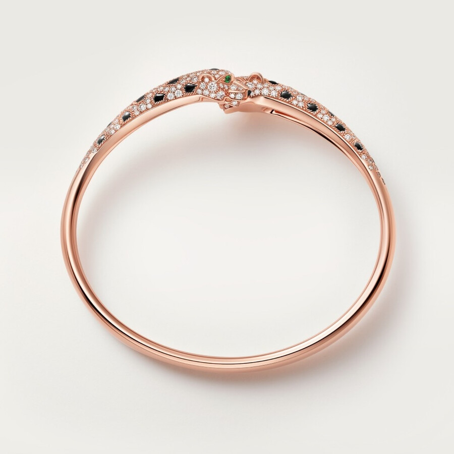 panthère de cartier bracelet small model half-paved