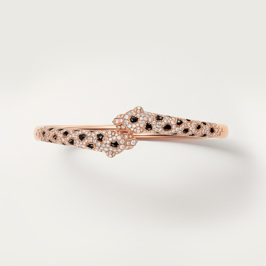 panthère de cartier bracelet small model half-paved