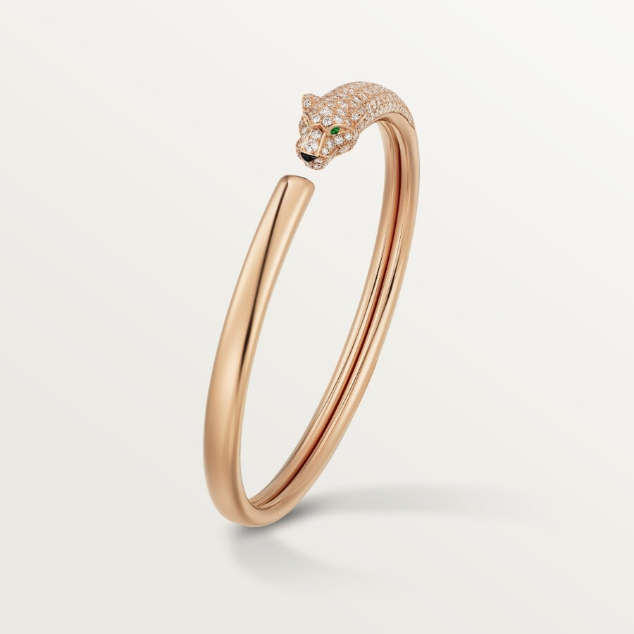 panthère de cartier bracelet small model half-paved