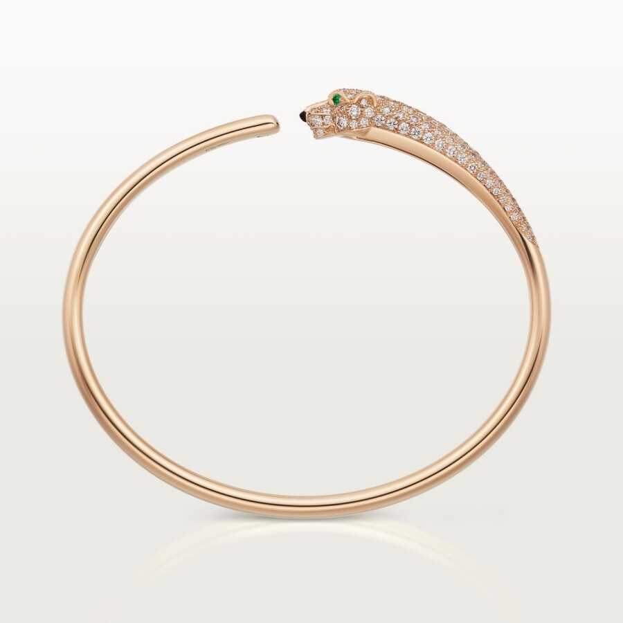 panthère de cartier bracelet small model half-paved