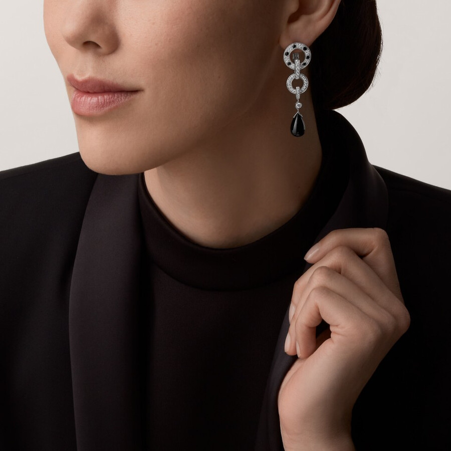 panthère de cartier earrings paved
