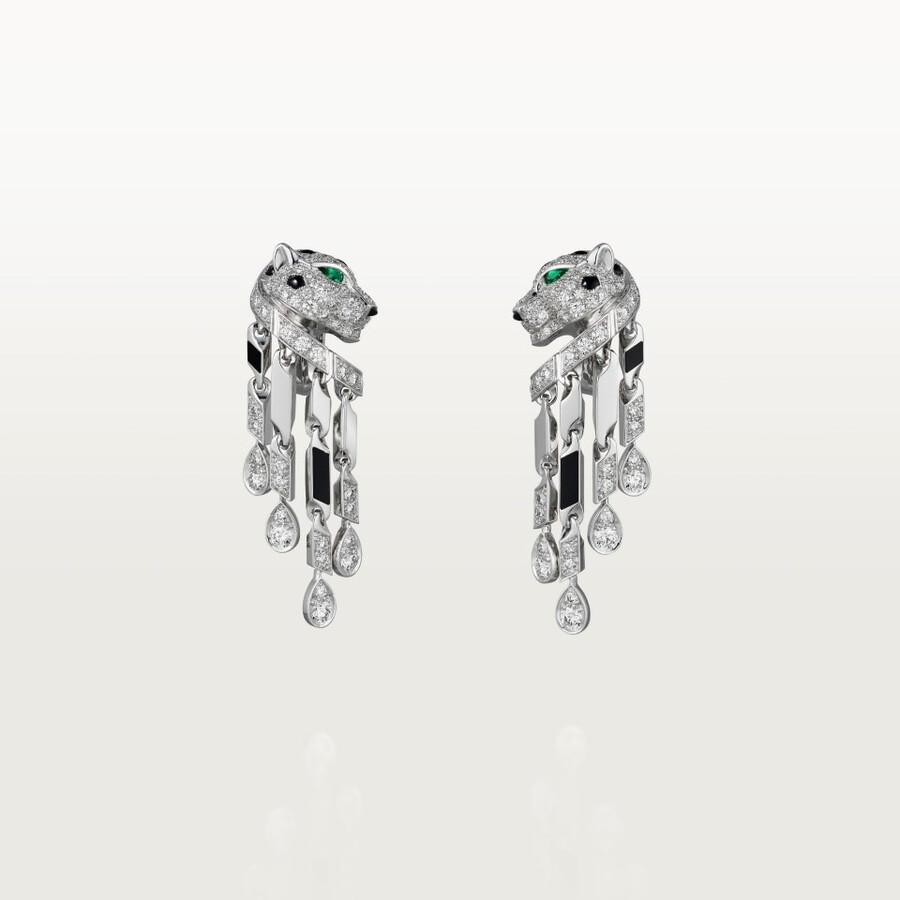 panthère de cartier earrings small model paved