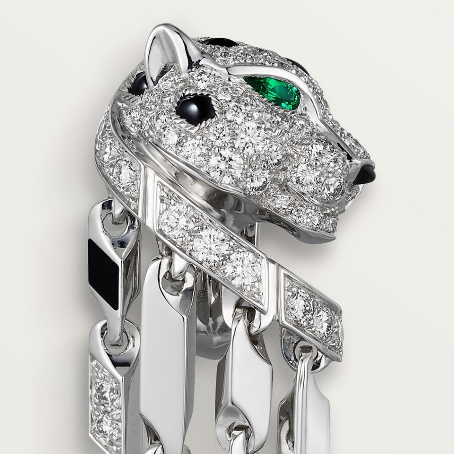 panthère de cartier earrings small model paved