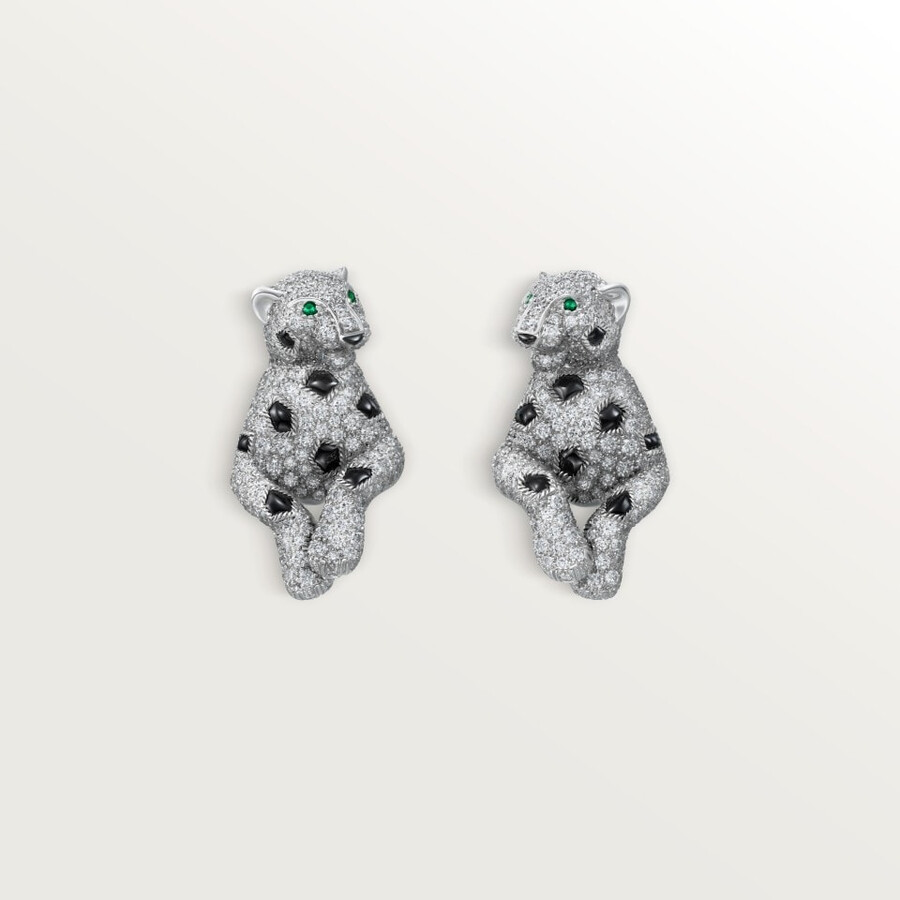 panthère de cartier earrings paved