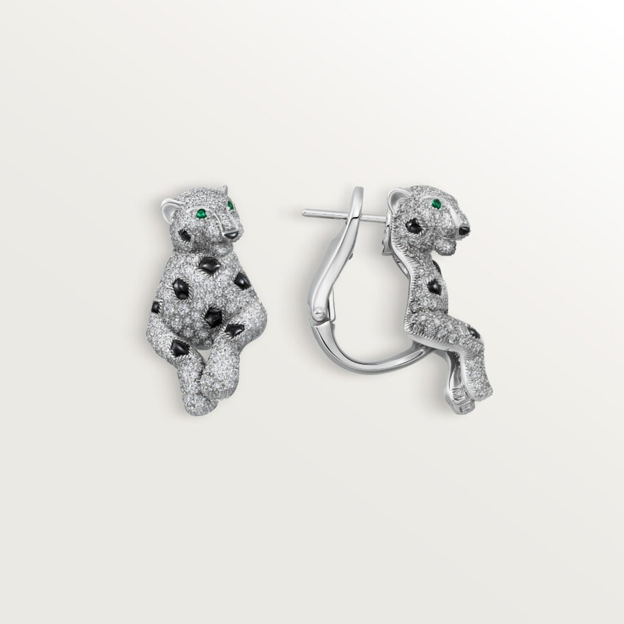 panthère de cartier earrings paved