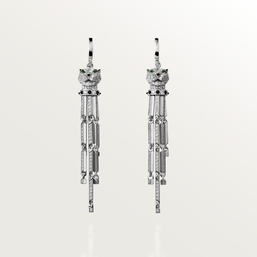 panthère de cartier earrings small model paved