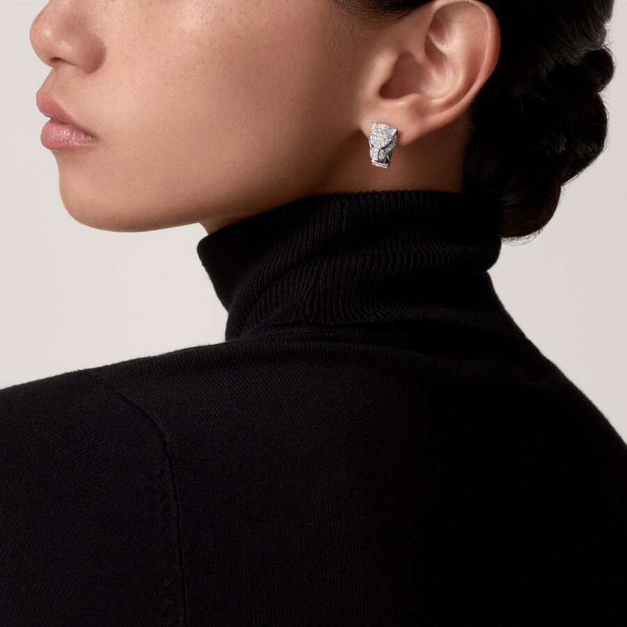 panthère de cartier earrings paved