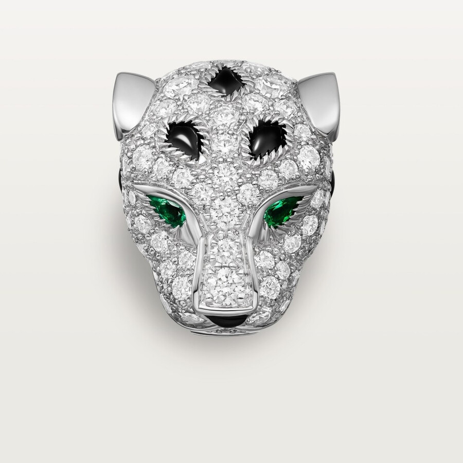 panthère de cartier stud earrings paved