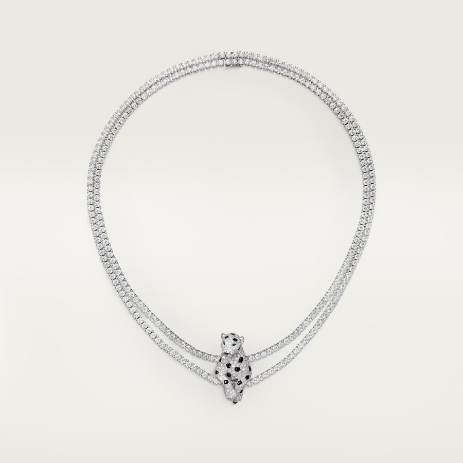 panthère de cartier necklace multi-wear paved