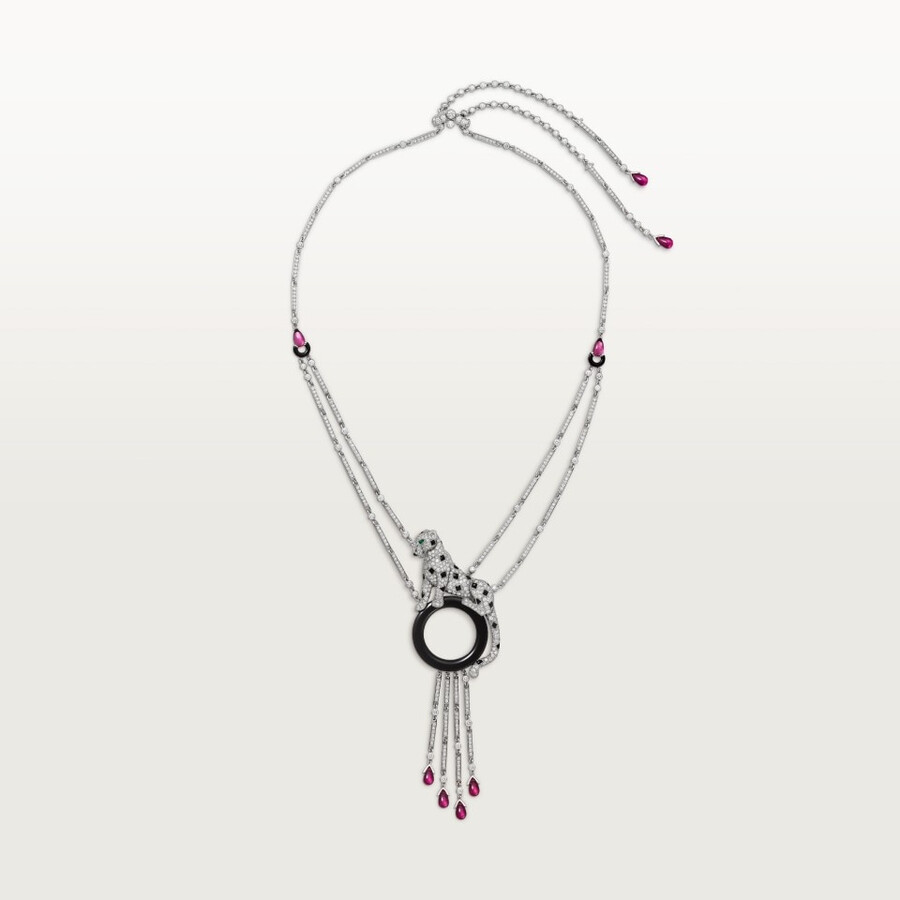panthère de cartier necklace rubellite paved