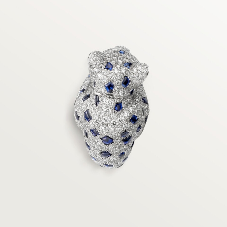 panthère de cartier ring sapphire paved