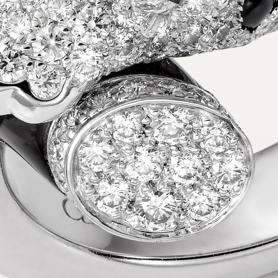 panthère de cartier ring onyx paved