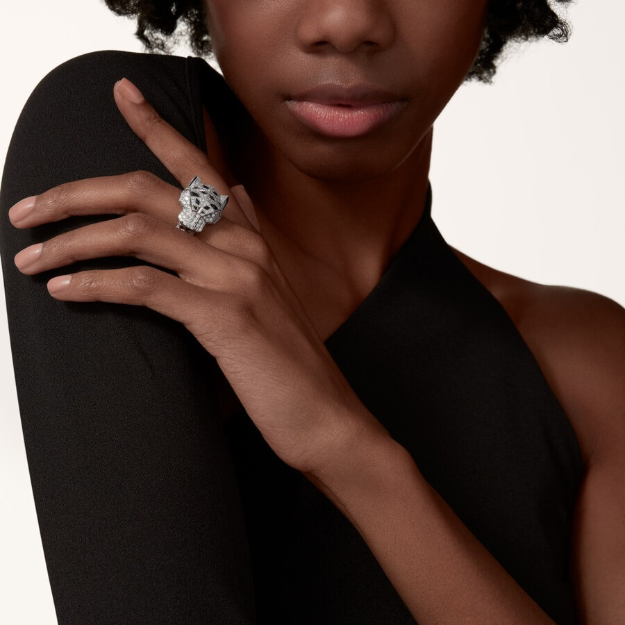 panthère de cartier ring paved