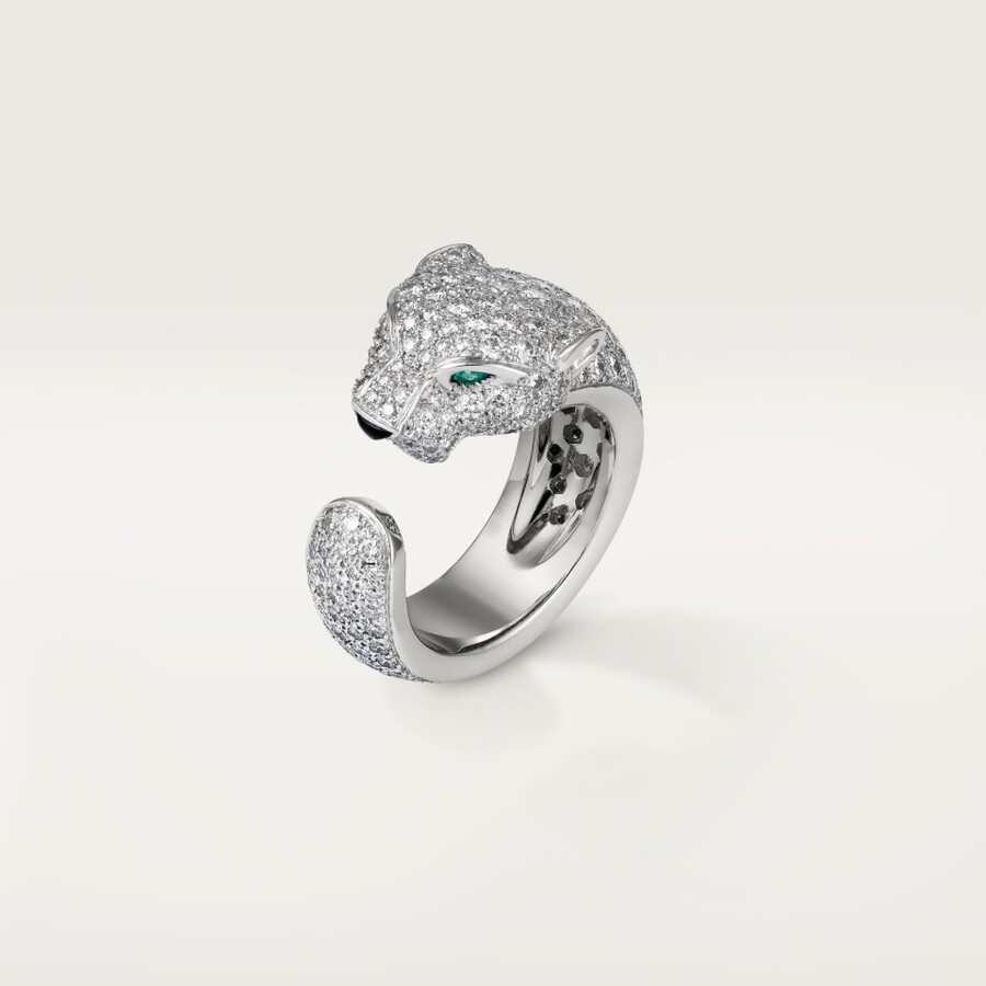 panthère de cartier ring medium model paved