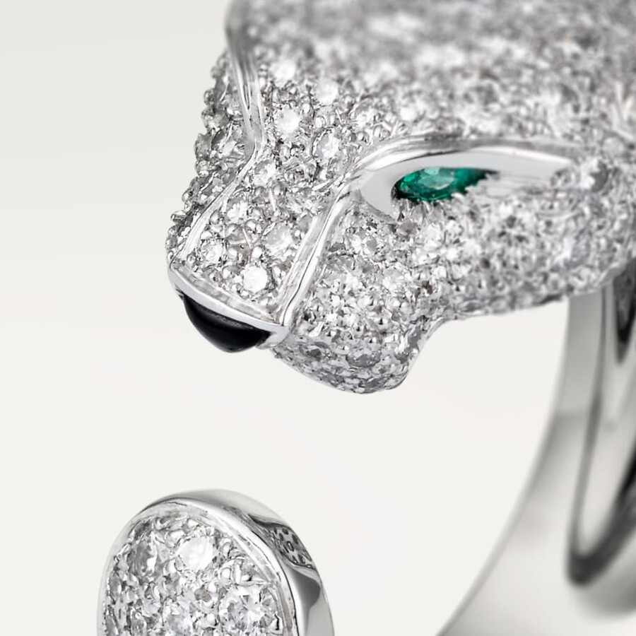 panthère de cartier ring medium model paved
